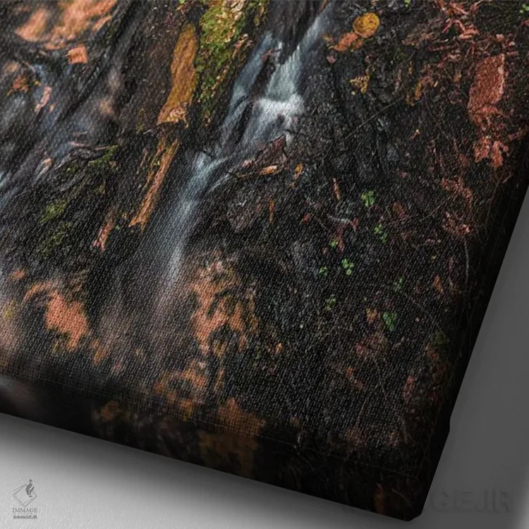 تابلو دکوراتیو آبشار یارگو اسپرینگز اثر کریستوفر توماس - نمای نزدیک بافت بوم