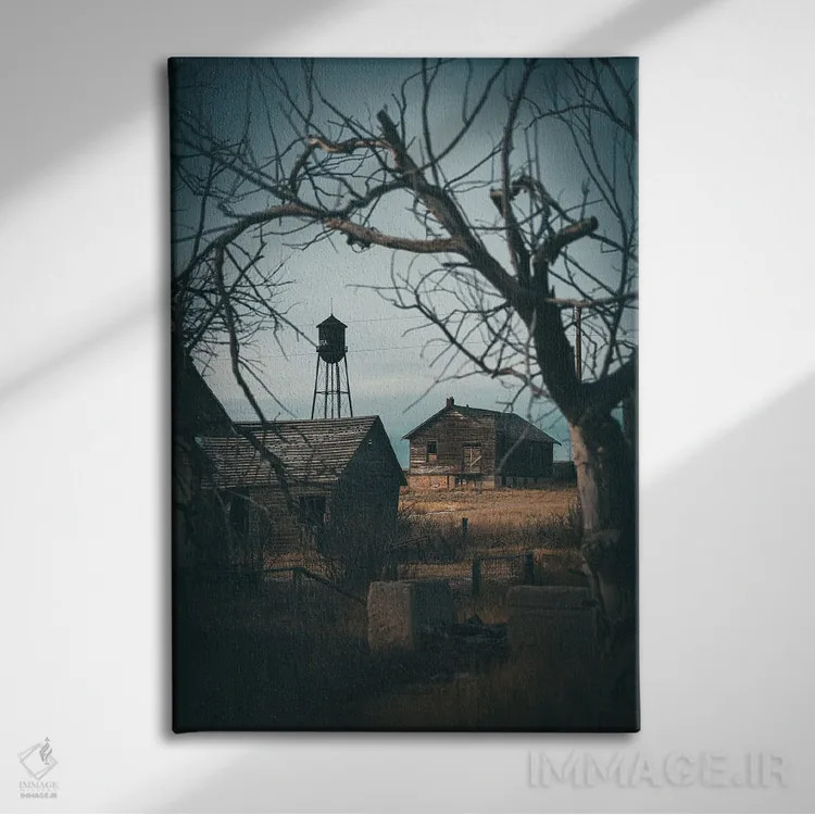 تابلو دکوراتیو شهرهای متروکه غرب اثر کریستوفر توماس - نمای روبهرو روی دیوار