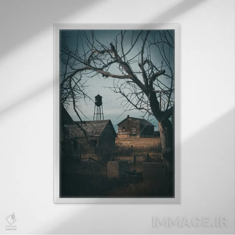 تابلو دکوراتیو شهرهای متروکه غرب اثر کریستوفر توماس - نمای قابدار سفید