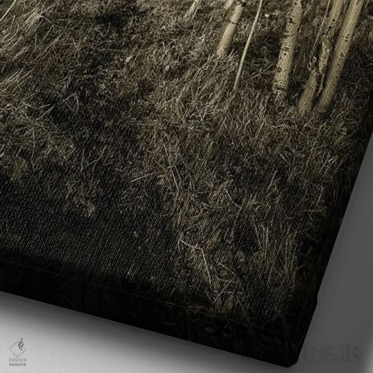 تابلو دکوراتیو تالارهای درخت تبریزی اثر کریستوفر توماس - نمای نزدیک بافت بوم