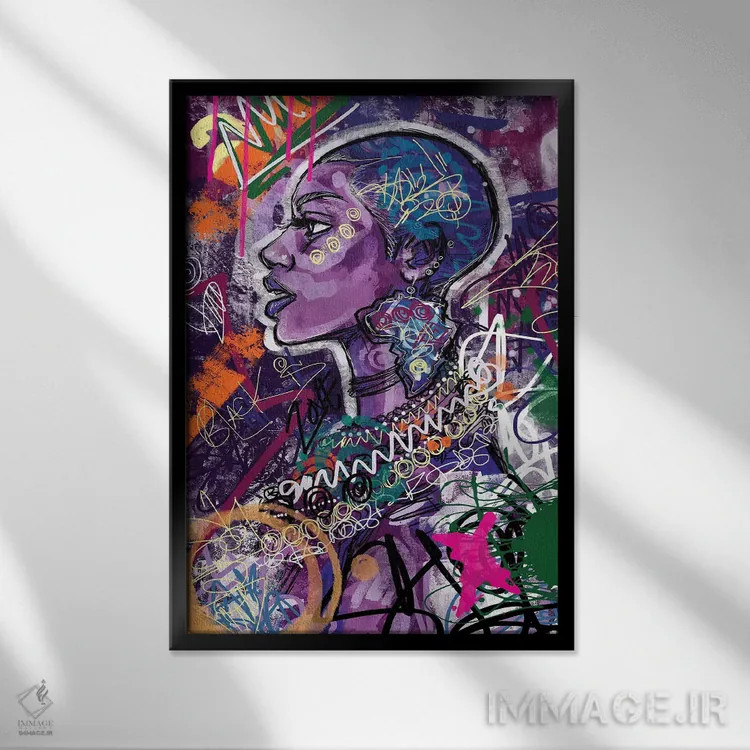 تابلو دکوراتیو سیاه عشقی است اثر جاستین کوپلند - نمای قابدار مشکی