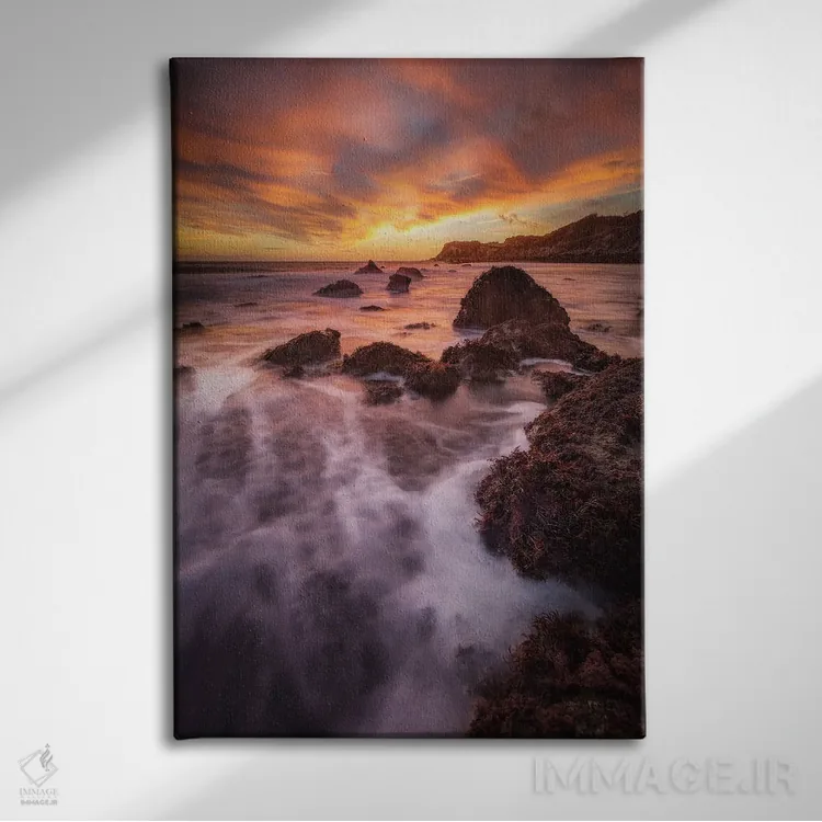 تابلو دکوراتیو غروب خلیج مانت اثر چاد پاول - نمای روبهرو روی دیوار