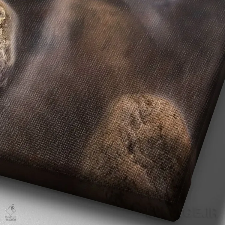 تابلو دکوراتیو غروب در آلوم بی و نییدلز اثر چاد پاول - نمای نزدیک بافت بوم