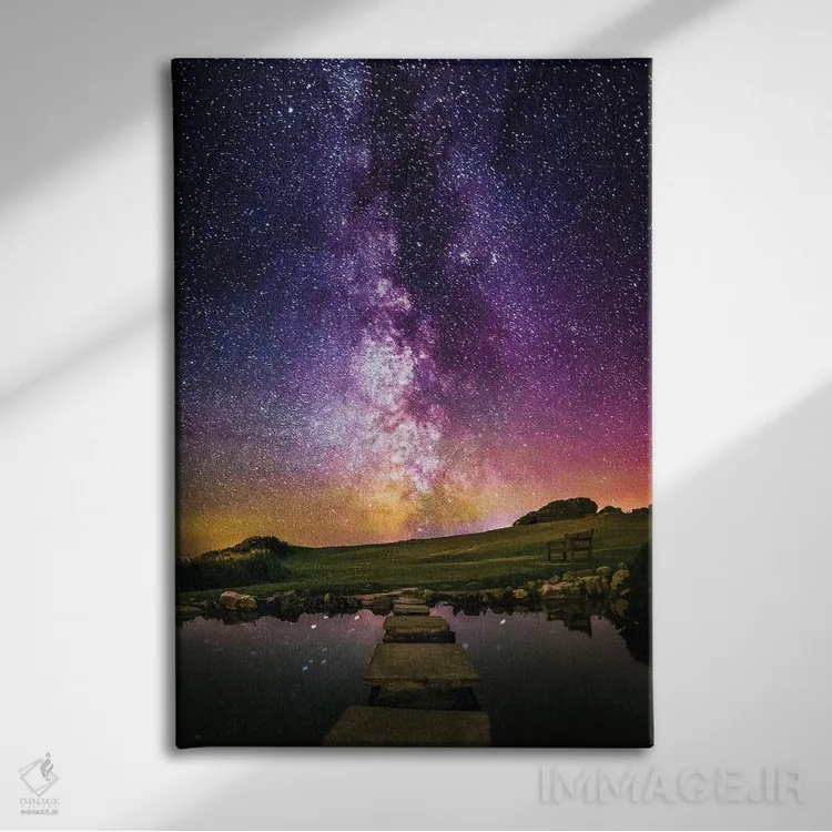 تابلو دکوراتیو گامی به سوی ستارگان اثر چاد پاول - نمای روبهرو روی دیوار