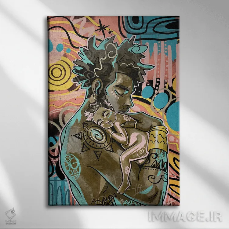 تابلو دکوراتیو درخشان ترین اثر جاستین کوپلند - نمای روبهرو روی دیوار