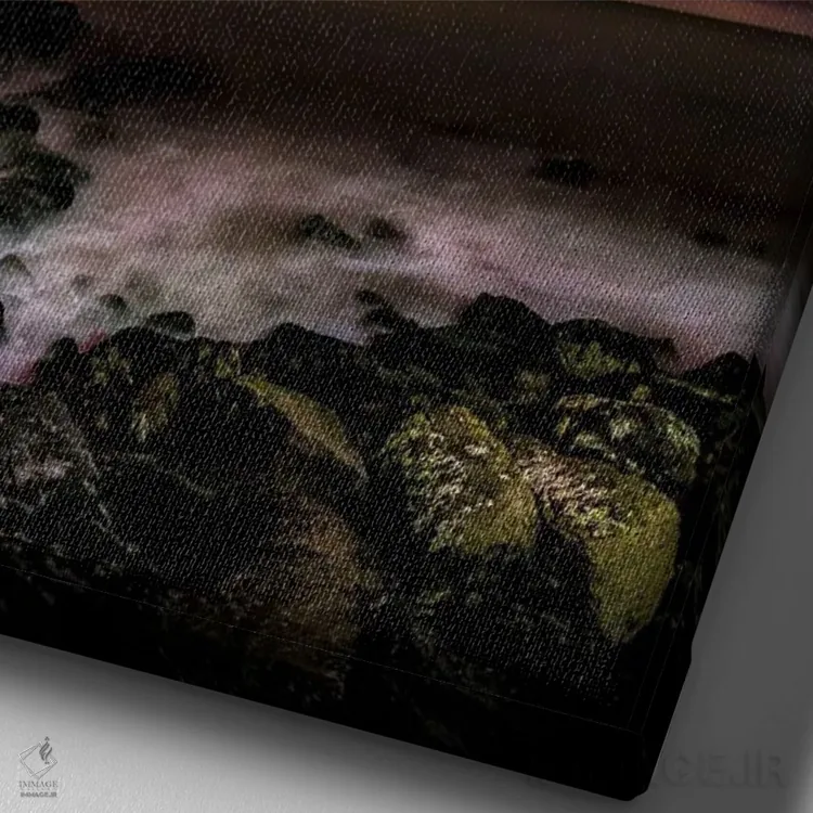 تابلو دکوراتیو رنگ های راه شیری اثر چاد پاول - نمای نزدیک بافت بوم