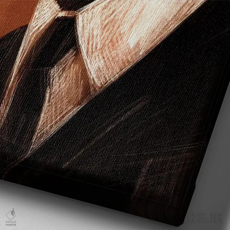 تابلو دکوراتیو مارتین لوتر کینگ جونیور اثر کریستین پانی آگوا - نمای نزدیک بافت بوم