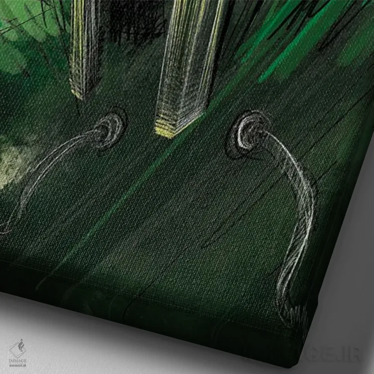 تابلو دکوراتیو ام اف دوم اثر کریستین پانی آگوا - نمای نزدیک بافت بوم