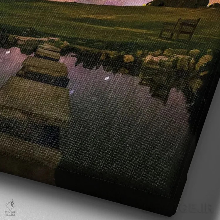 تابلو دکوراتیو گامی به سوی ستارگان اثر چاد پاول - نمای نزدیک بافت بوم