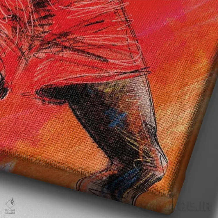 تابلو دکوراتیو ویتاکر اثر کریستین پانی آگوا - نمای نزدیک بافت بوم