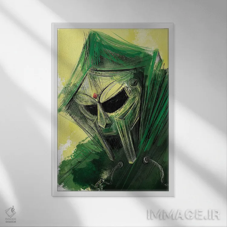 تابلو دکوراتیو ام اف دوم اثر کریستین پانی آگوا - نمای قابدار سفید