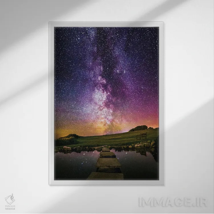 تابلو دکوراتیو گامی به سوی ستارگان اثر چاد پاول - نمای قابدار سفید