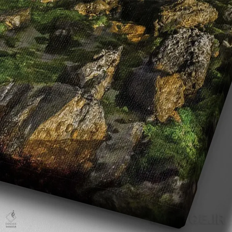 تابلو دکوراتیو جایی برای اندیشیدن اثر چاد پاول - نمای نزدیک بافت بوم