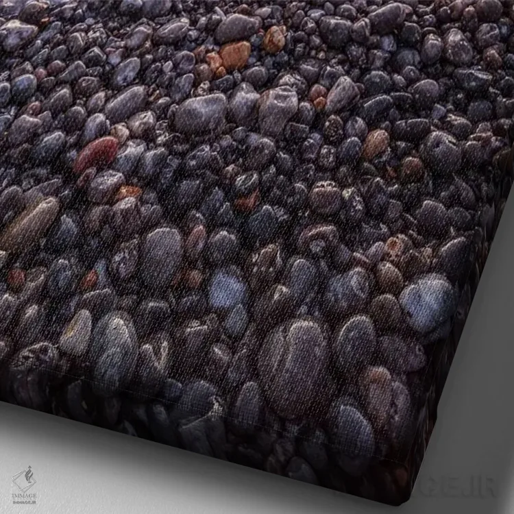 تابلو دکوراتیو غروب خلیج آب شیرین اثر چاد پاول - نمای نزدیک بافت بوم