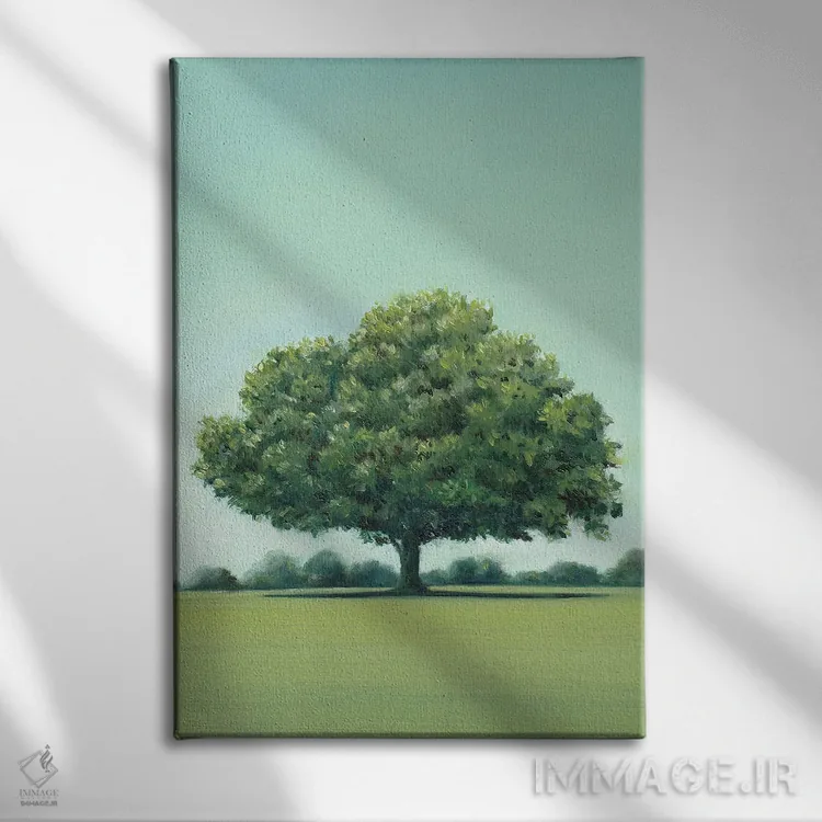 تابلو دکوراتیو بلوط هولم اثر شارلوت پی. - نمای روبهرو روی دیوار