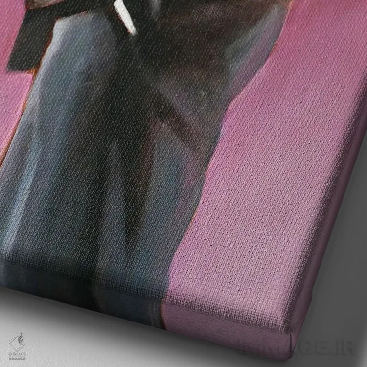 تابلو دکوراتیو جام اثر شارلوت پی. - نمای نزدیک بافت بوم