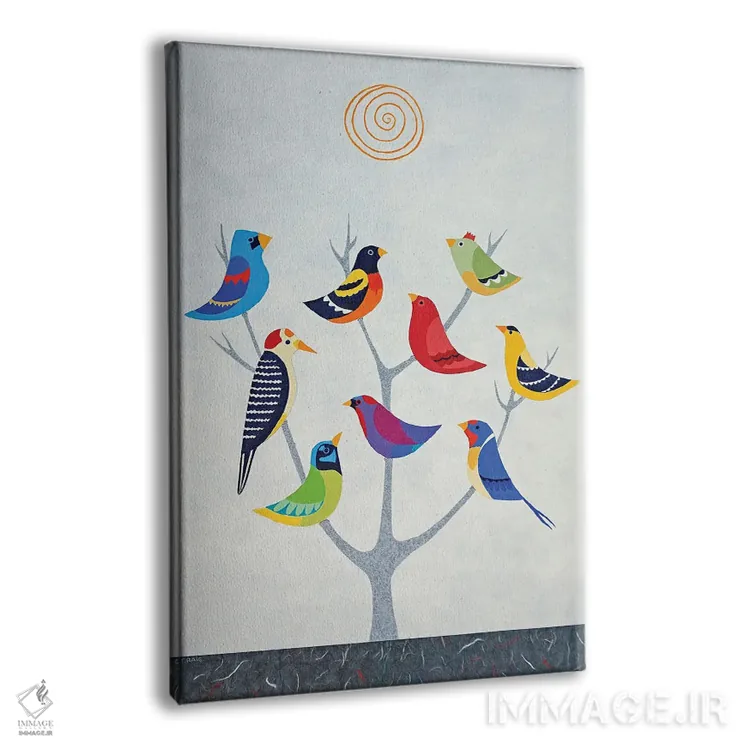 تابلو دکوراتیو درخت پرنده دو اثر کیسی کریگ - نمای پرسپکتیو محصول