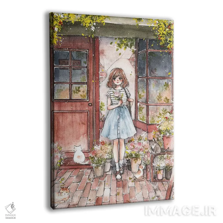 تابلو دکوراتیو گل فروشی اثر چریوکی - نمای پرسپکتیو محصول