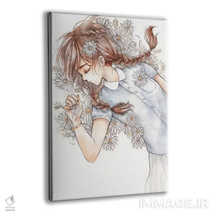 تابلو دکوراتیو رویای بابونه ها اثر چریوکی - نمای پرسپکتیو محصول