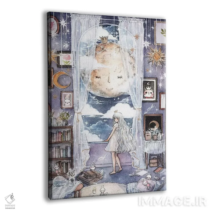 تابلو دکوراتیو لالایی ماه اثر چریوکی - نمای پرسپکتیو محصول