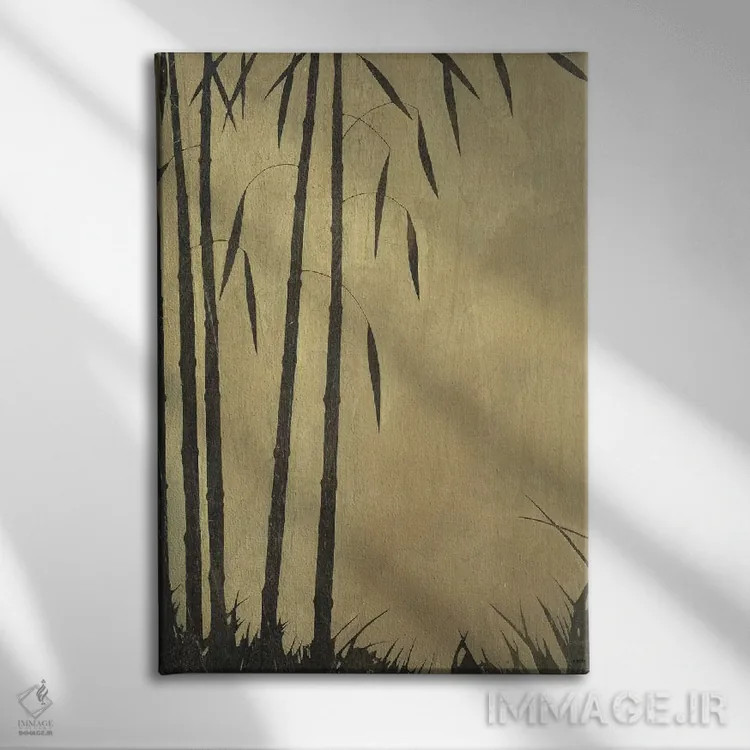 تابلو مینیمال "بوستان بامبو دو" اثر رابرت شارون - نمای روبهرو روی دیوار