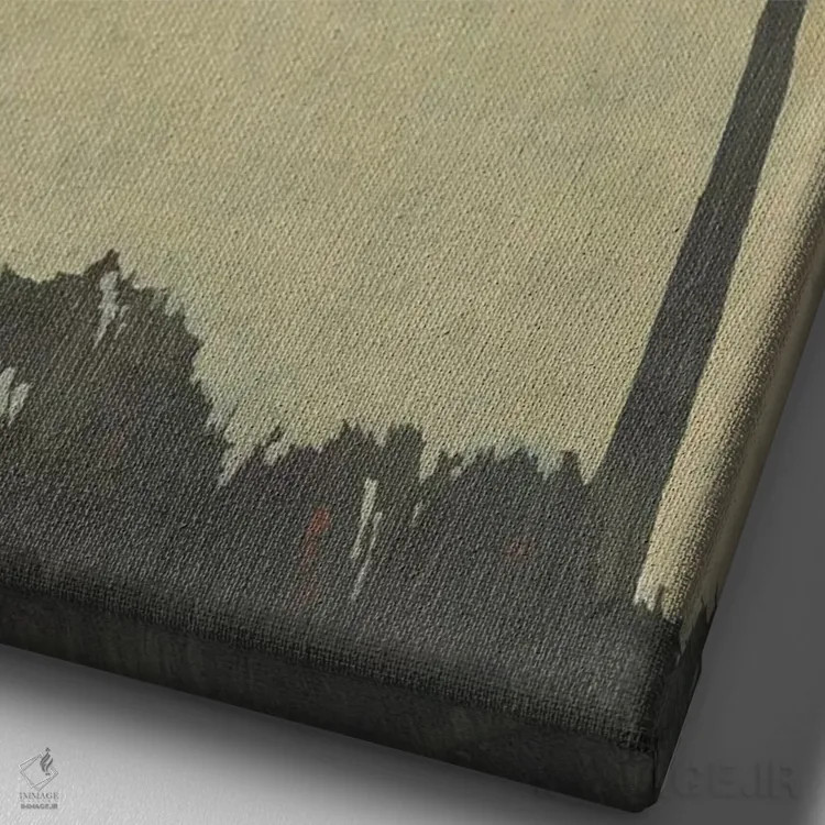 تابلو دکوراتیو "چشم انداز درختی یازده" اثر رابرت شارون - نمای نزدیک بافت بوم