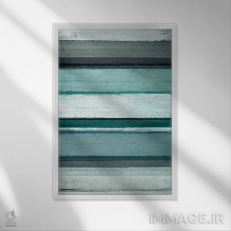 تابلو انتزاعی ارتباط اثر کارول لین تایس - نمای قابدار سفید