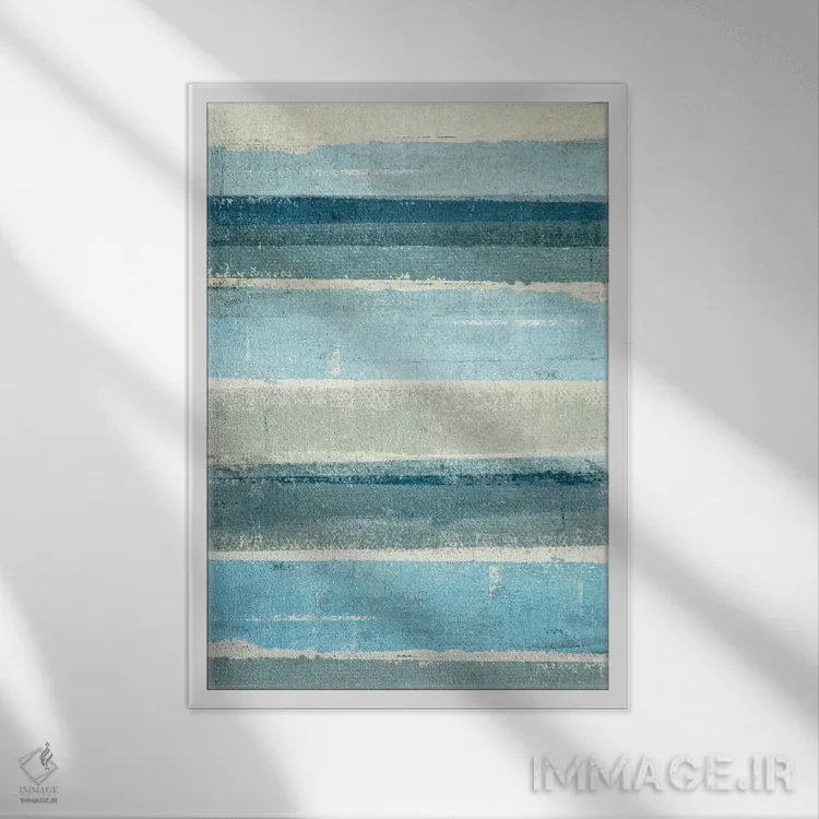 تابلو انتزاعی منطقی اثر کارول لین تایس - نمای قابدار سفید