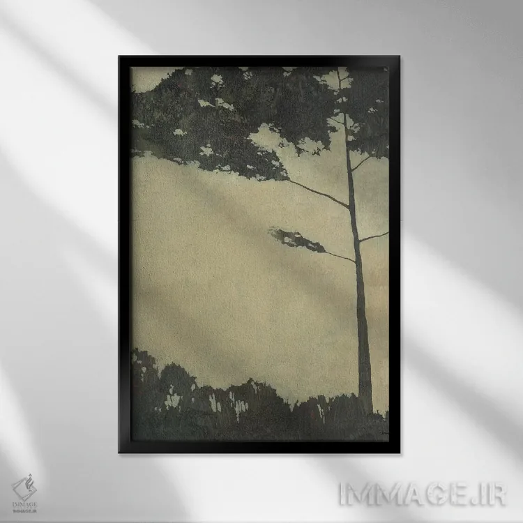 تابلو دکوراتیو "چشم انداز درختی یازده" اثر رابرت شارون - نمای قابدار مشکی