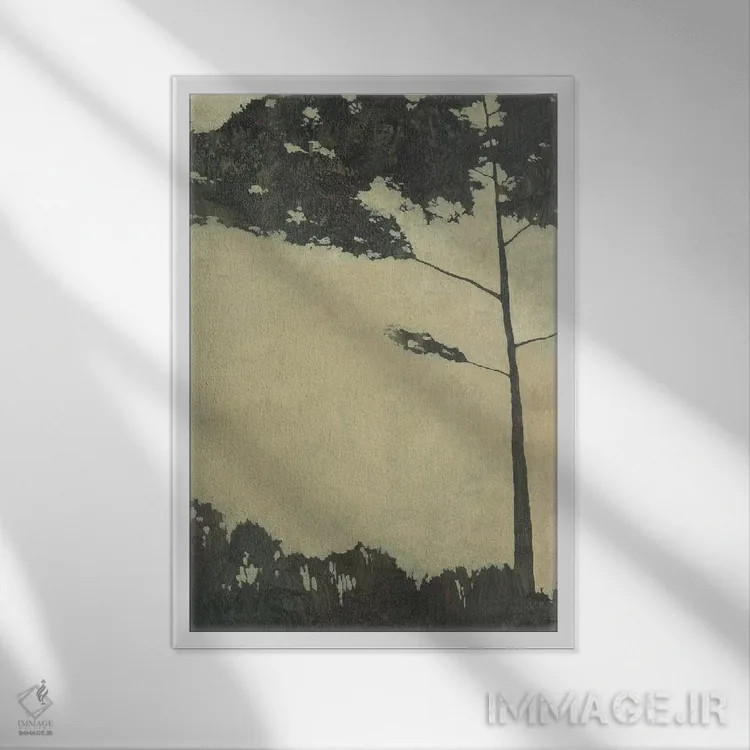 تابلو دکوراتیو "چشم انداز درختی یازده" اثر رابرت شارون - نمای قابدار سفید