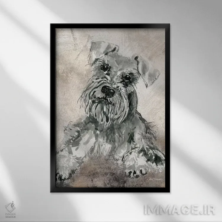 تابلو دکوراتیو شنوزر اثر کارول رابینسون - نمای قابدار مشکی