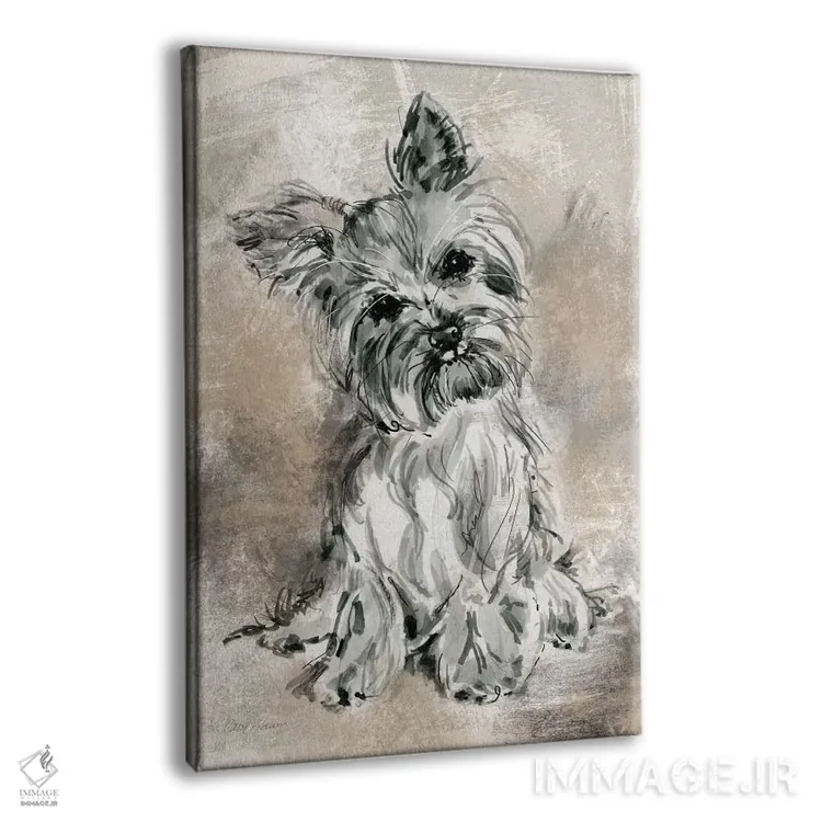 تابلو دکوراتیو یورکشایر تریر اثر کارول رابینسون - نمای پرسپکتیو محصول