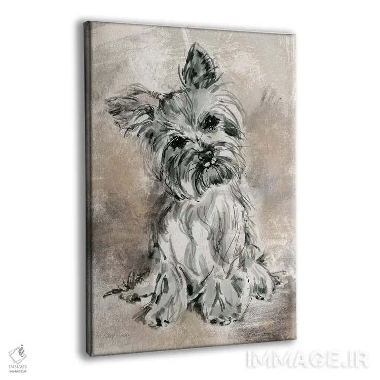 تابلو دکوراتیو یورکشایر تریر اثر کارول رابینسون - نمای پرسپکتیو محصول