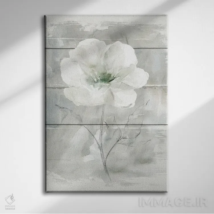 تابلو مینیمال رز روستایی I اثر کارول رابینسون - نمای روبهرو روی دیوار