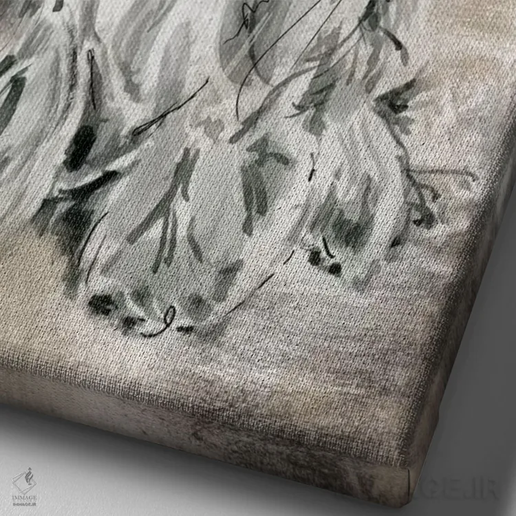 تابلو دکوراتیو یورکشایر تریر اثر کارول رابینسون - نمای نزدیک بافت بوم