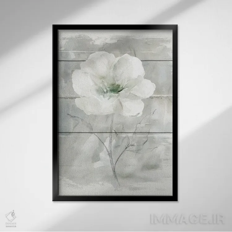تابلو مینیمال رز روستایی I اثر کارول رابینسون - نمای قابدار مشکی