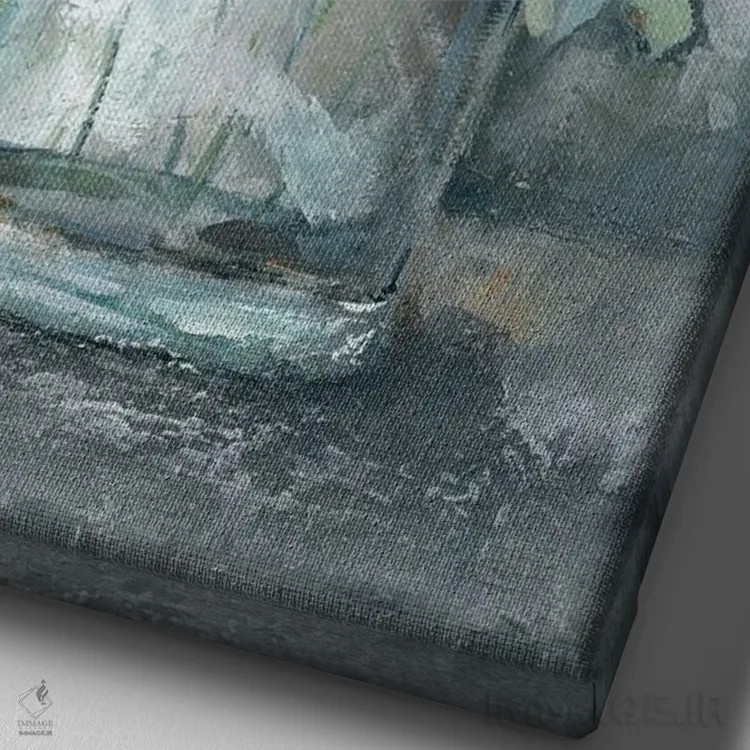 تابلو دکوراتیو شیرین ترین شکوفه ها اثر کارول رابینسون - نمای نزدیک بافت بوم