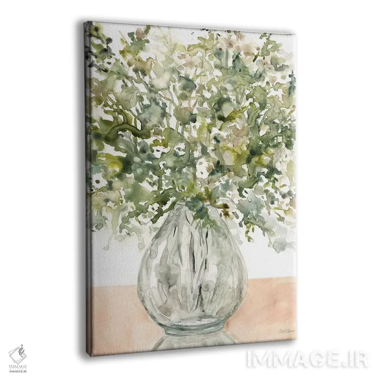 تابلو انتزاعی نمایش سبزی ها اثر کارول رابینسون - نمای پرسپکتیو محصول