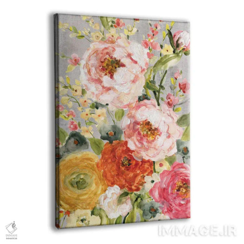 تابلو انتزاعی باغ داماسک اثر کارول رابینسون - نمای پرسپکتیو محصول