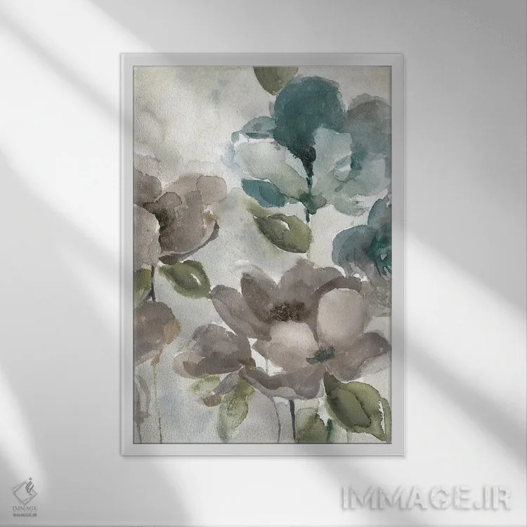 تابلو مینیمال باغ توپاز II اثر کارول رابینسون - نمای قابدار سفید