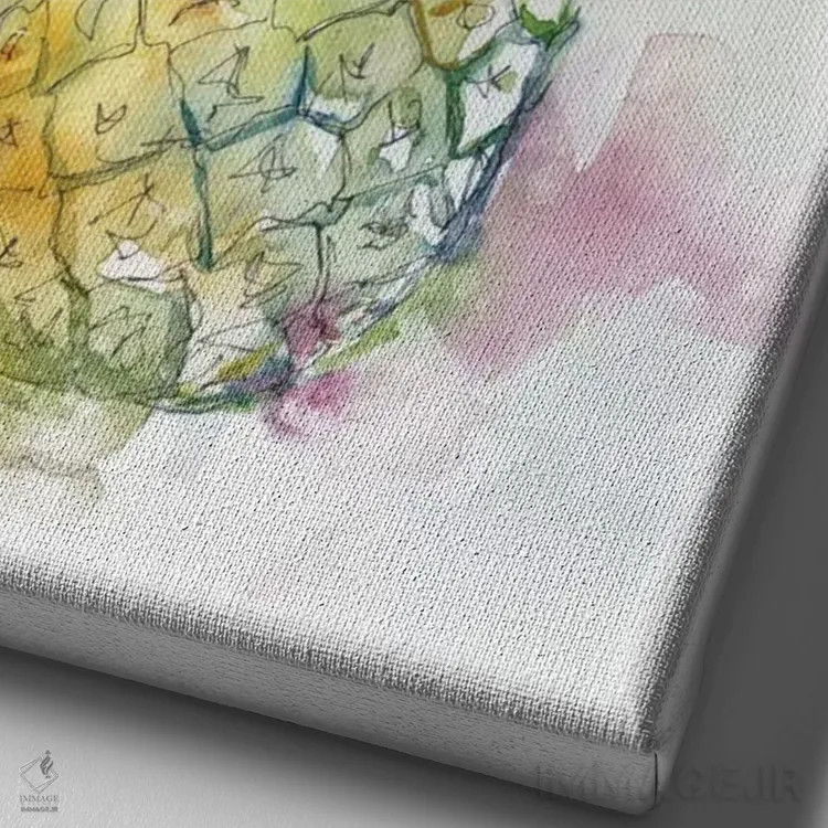 تابلو مینیمال رسیده خوشمزه I اثر کارول رابینسون - نمای نزدیک بافت بوم