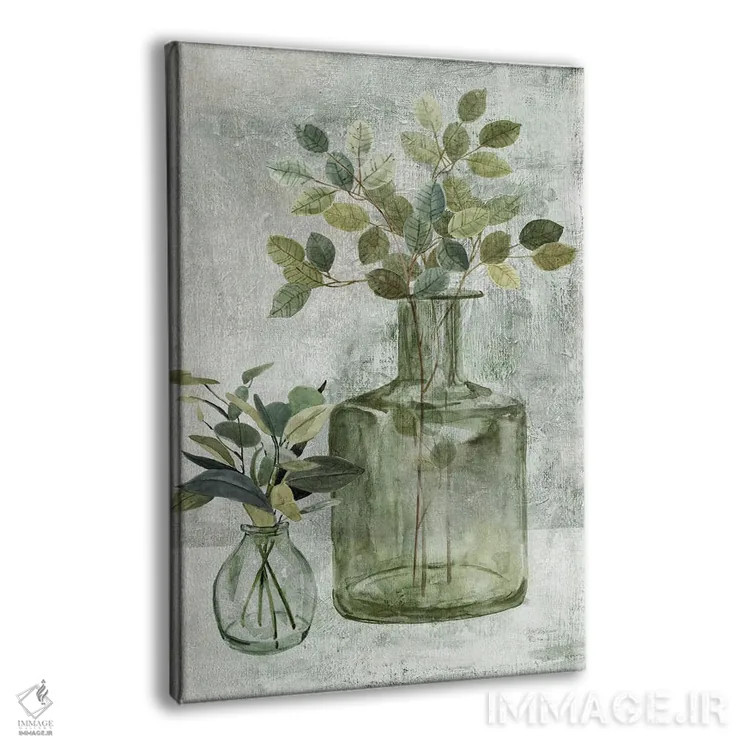 تابلو انتزاعی سبز ساده II اثر کارول رابینسون - نمای پرسپکتیو محصول