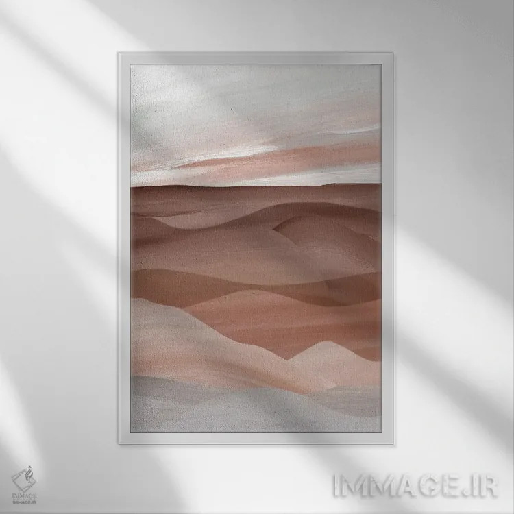 تابلو انتزاعی دره سدونا اثر کارول رابینسون - نمای قابدار سفید