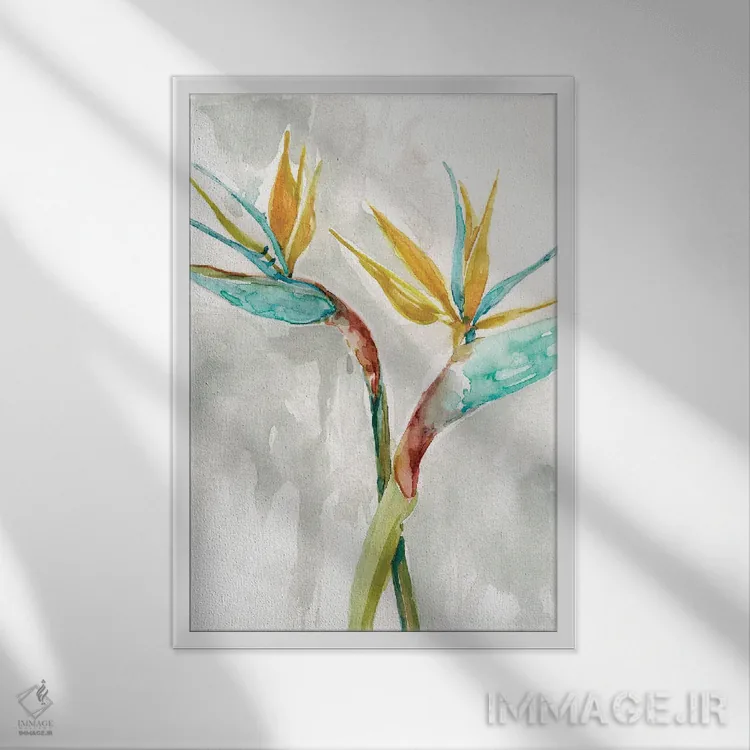 تابلو مینیمال پرنده بهشتی I اثر کارول رابینسون - نمای قابدار سفید