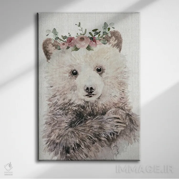 تابلو مدرن توله شیک پوش اثر کارول رابینسون - نمای روبهرو روی دیوار