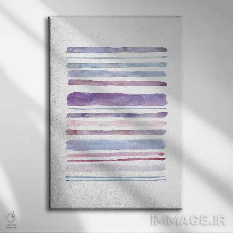 تابلو انتزاعی خط روی هم I اثر کارول رابینسون - نمای روبهرو روی دیوار