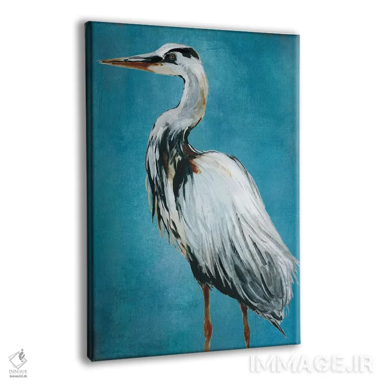 تابلو دکوراتیو حواصیل آبی بزرگ II اثر کارول رابینسون - نمای پرسپکتیو محصول