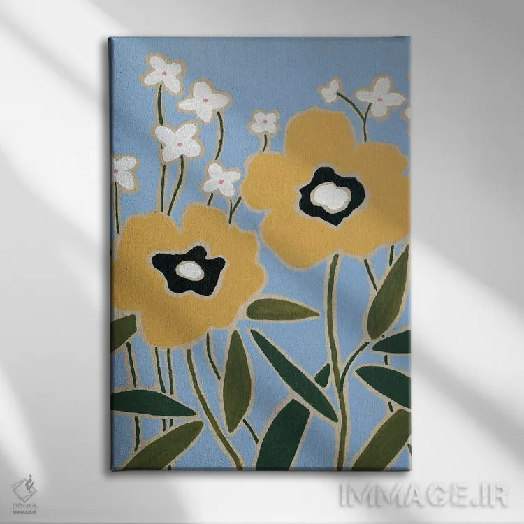 تابلو مدرن گل چوبی II اثر کارول رابینسون - نمای روبهرو روی دیوار