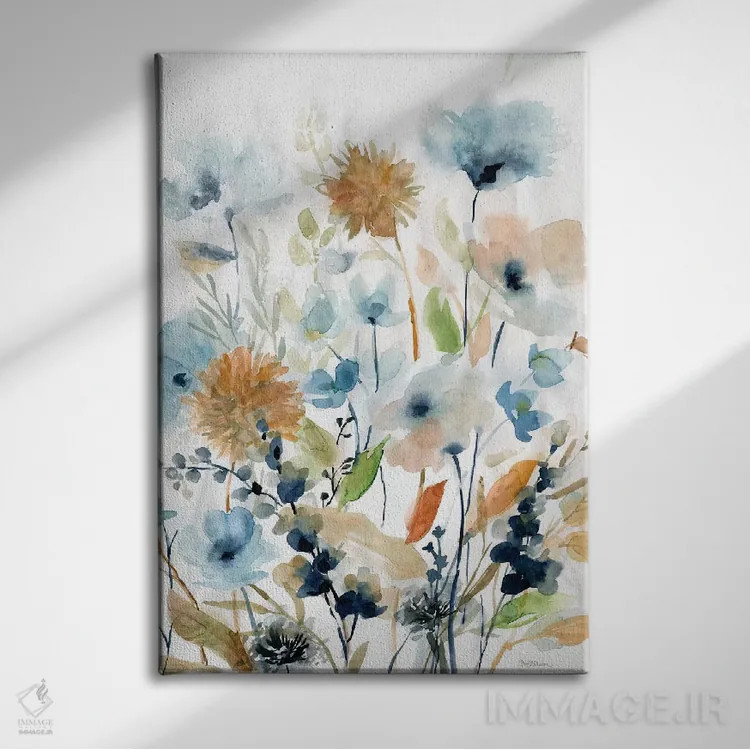 تابلو انتزاعی ترکیب بهاری هلند II اثر کارول رابینسون - نمای روبهرو روی دیوار