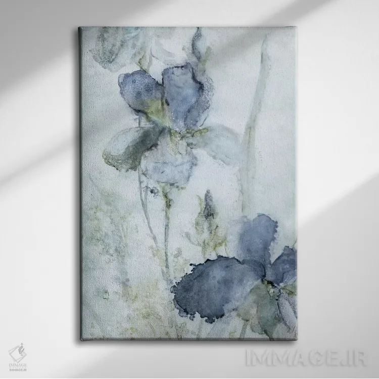 تابلو دکوراتیو زنبق صبحگاهی اثر کارول رابینسون - نمای روبهرو روی دیوار